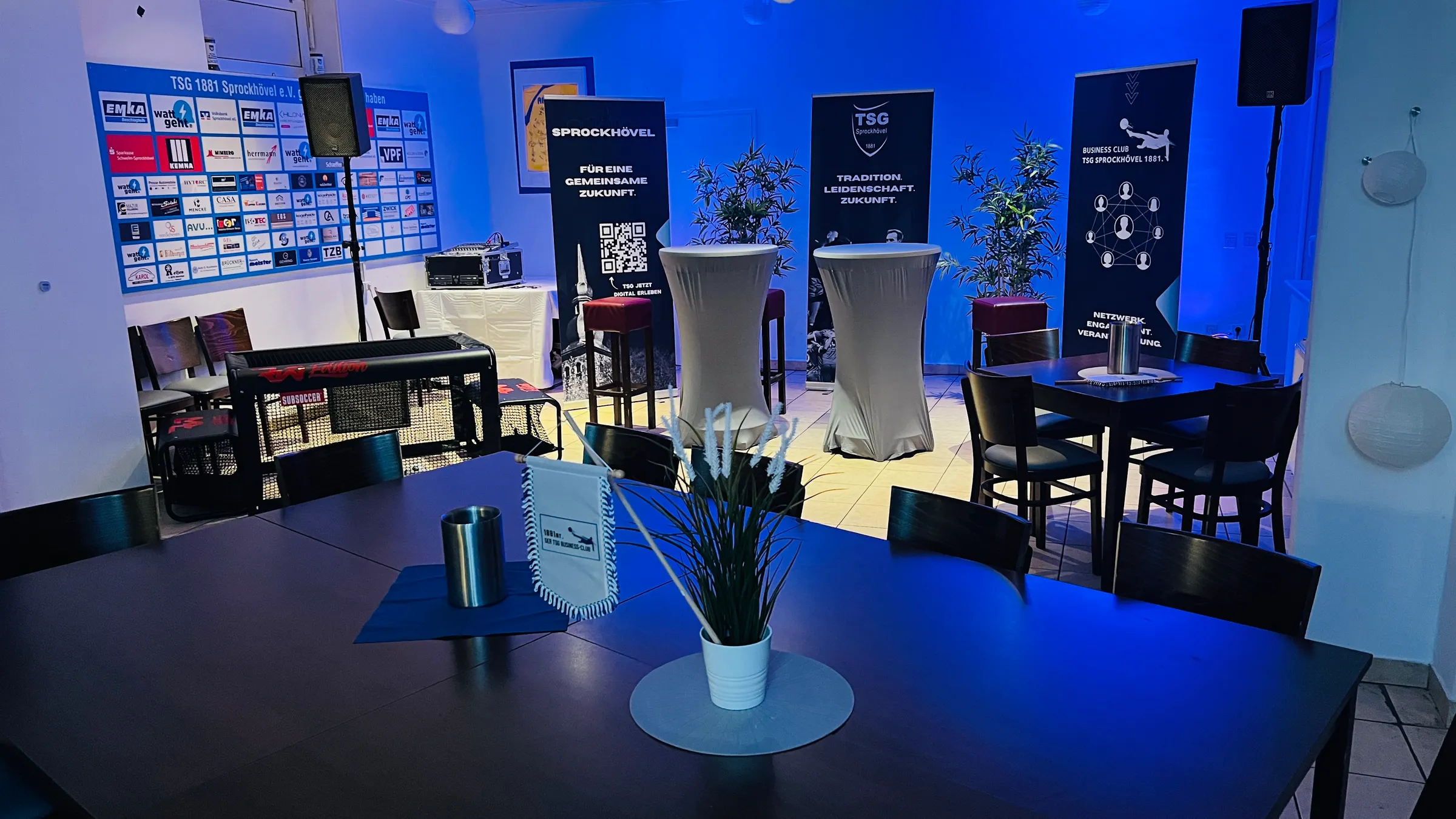 Zu unseren Events verwandelt sich das Vereinsheim in eine echte Business-Location